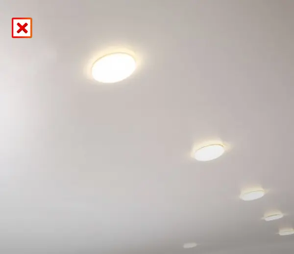 errores en el diseño de iluminación